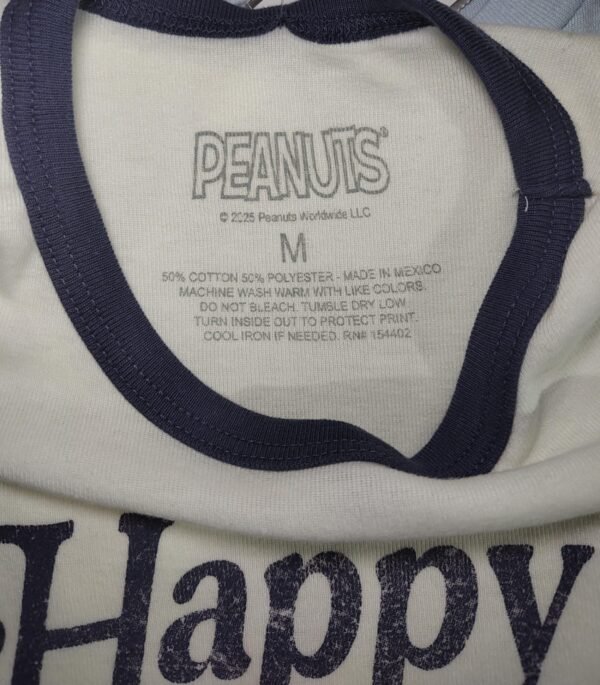 Indicaciones de la playera de snoopy